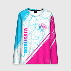 Лонгслив мужской Borussia neon gradient style вертикально, цвет: 3D-принт