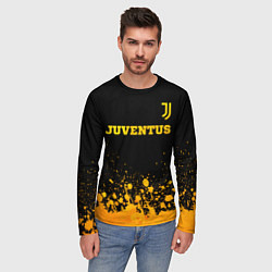 Лонгслив мужской Juventus - gold gradient посередине, цвет: 3D-принт — фото 2