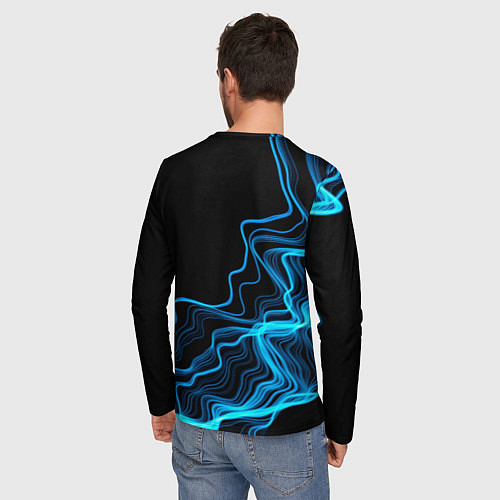 Мужской лонгслив Marilyn Manson sound wave / 3D-принт – фото 4