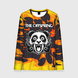 Лонгслив мужской The Offspring рок панда и огонь, цвет: 3D-принт