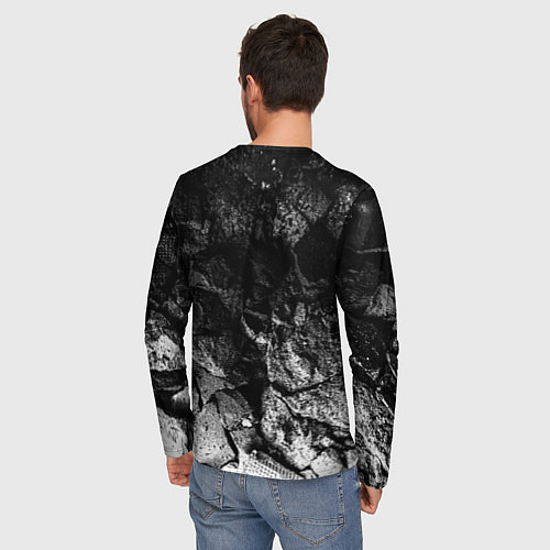 Мужской лонгслив Rolling Stones black graphite / 3D-принт – фото 4