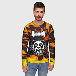 Лонгслив мужской Nazareth рок панда и огонь, цвет: 3D-принт — фото 2