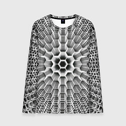 Мужской лонгслив Бесконечный гексагональный каркас