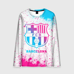 Лонгслив мужской Barcelona neon gradient style, цвет: 3D-принт