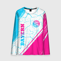 Мужской лонгслив Bayern neon gradient style вертикально