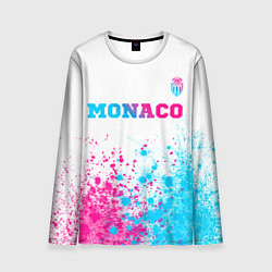 Лонгслив мужской Monaco neon gradient style посередине, цвет: 3D-принт