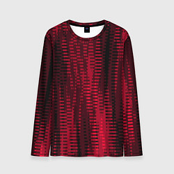 Мужской лонгслив Тёмный красный абстрактные полосы