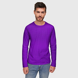 Лонгслив мужской Фиолетовый текстурированный, цвет: 3D-принт — фото 2