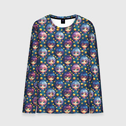 Мужской лонгслив Аниме персонажи паттерн