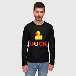 Лонгслив мужской Пиксельная уточка, цвет: 3D-принт — фото 2