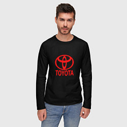 Лонгслив мужской Toyota red logo, цвет: 3D-принт — фото 2