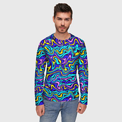 Лонгслив мужской Psychedelic multicolored pattern, цвет: 3D-принт — фото 2