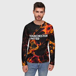 Лонгслив мужской Manchester United red lava, цвет: 3D-принт — фото 2