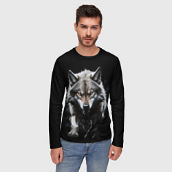 Лонгслив мужской Нападающий славянский волк, цвет: 3D-принт — фото 2