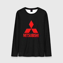 Лонгслив мужской Mitsubishi red logo, цвет: 3D-принт