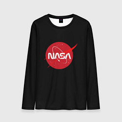 Лонгслив мужской Nasa logo red, цвет: 3D-принт