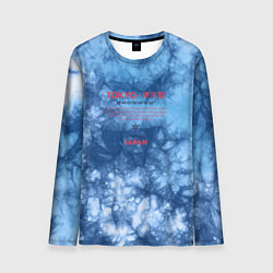 Лонгслив мужской Tokyo: tie-dye blue, цвет: 3D-принт