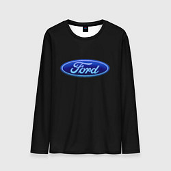 Лонгслив мужской Ford neon steel, цвет: 3D-принт