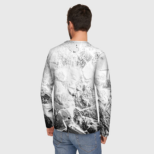Мужской лонгслив Tottenham white graphite / 3D-принт – фото 4