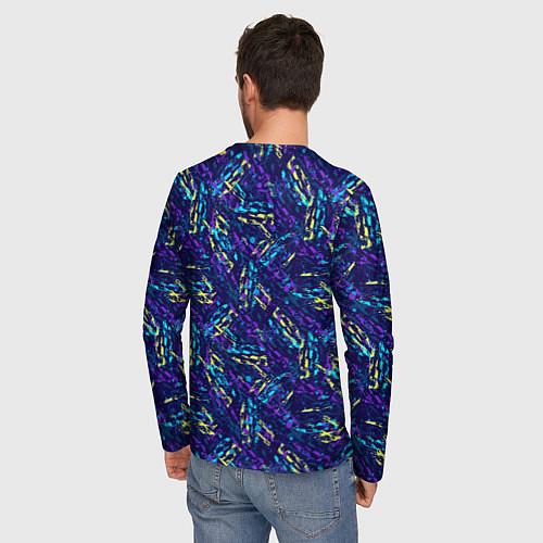 Мужской лонгслив Абстрактный узор с концепцией / 3D-принт – фото 4