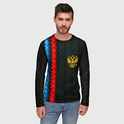 Лонгслив мужской Россия спорт герб, цвет: 3D-принт — фото 2