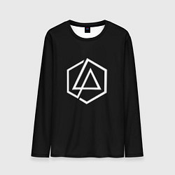 Лонгслив мужской Linkin park logo white, цвет: 3D-принт