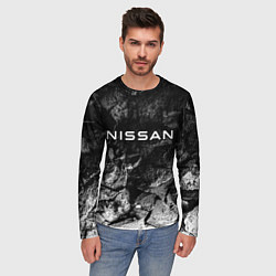 Лонгслив мужской Nissan black graphite, цвет: 3D-принт — фото 2