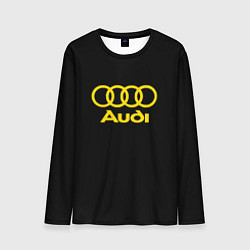 Лонгслив мужской Audi logo yellow, цвет: 3D-принт