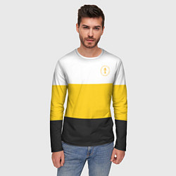 Лонгслив мужской За веру царя и святую триединую Русь Крест желтый, цвет: 3D-принт — фото 2