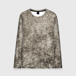 Лонгслив мужской Абстракция - серый грязный гранж, цвет: 3D-принт