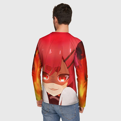 Мужской лонгслив Моя подруга олениха Нокотан Нэко Нэкоямада / 3D-принт – фото 4