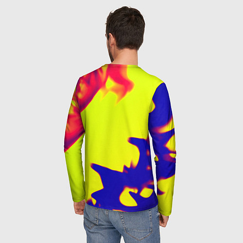 Мужской лонгслив PUBG neon flame / 3D-принт – фото 4