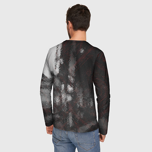 Мужской лонгслив Татуированная брюнетка / 3D-принт – фото 4