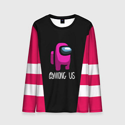 Лонгслив мужской Among us geometry pink, цвет: 3D-принт