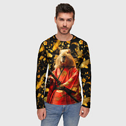 Лонгслив мужской Капибара самурай, цвет: 3D-принт — фото 2