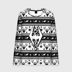 Лонгслив мужской The Elder Scrolls winter deer pattern, цвет: 3D-принт
