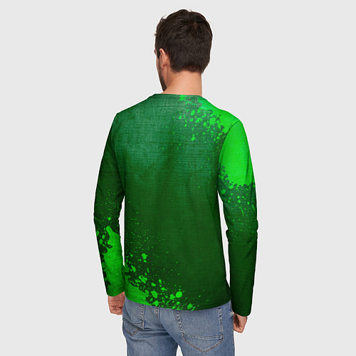 Мужской лонгслив PSV - green gradient вертикально / 3D-принт – фото 4