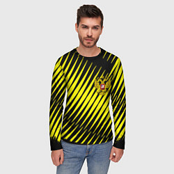 Лонгслив мужской Герб РФ абстракция, цвет: 3D-принт — фото 2