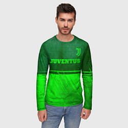 Лонгслив мужской Juventus - green gradient посередине, цвет: 3D-принт — фото 2