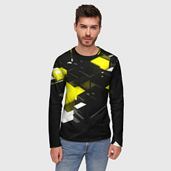 Лонгслив мужской Абстракция обман зрения, цвет: 3D-принт — фото 2