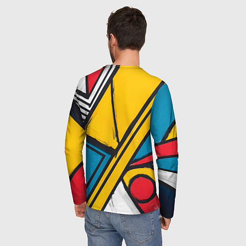 Мужской лонгслив Загаражное граффити / 3D-принт – фото 4