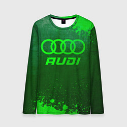 Лонгслив мужской Audi - green gradient, цвет: 3D-принт