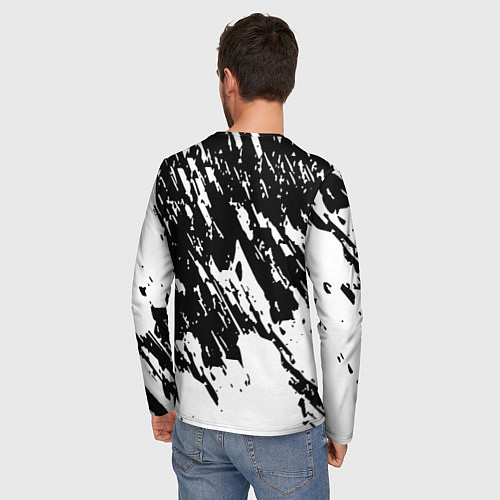 Мужской лонгслив Ведьмак белые краски / 3D-принт – фото 4