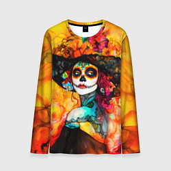 Мужской лонгслив Катрина в черной шляпе