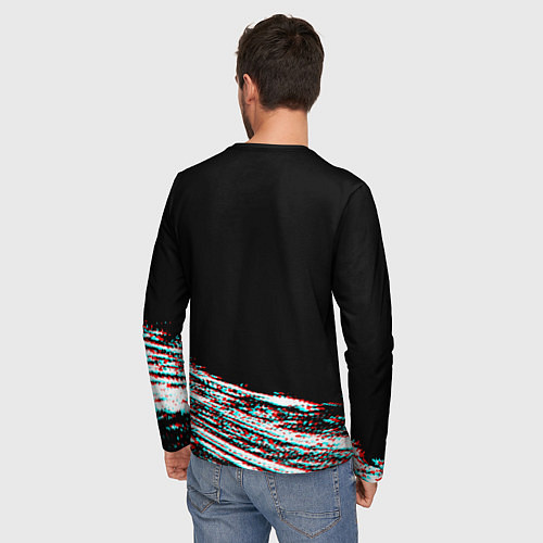 Мужской лонгслив Киберпанк 2077 огненное лого / 3D-принт – фото 4