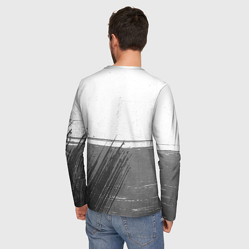 Мужской лонгслив Lexus - white gradient посередине / 3D-принт – фото 4