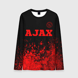 Лонгслив мужской Ajax - red gradient посередине, цвет: 3D-принт