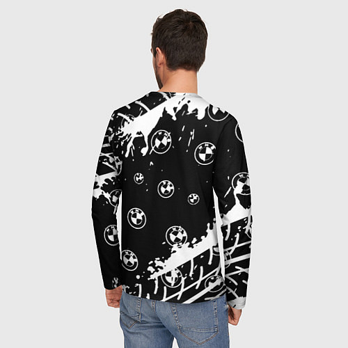 Мужской лонгслив BMW x mercedes / 3D-принт – фото 4