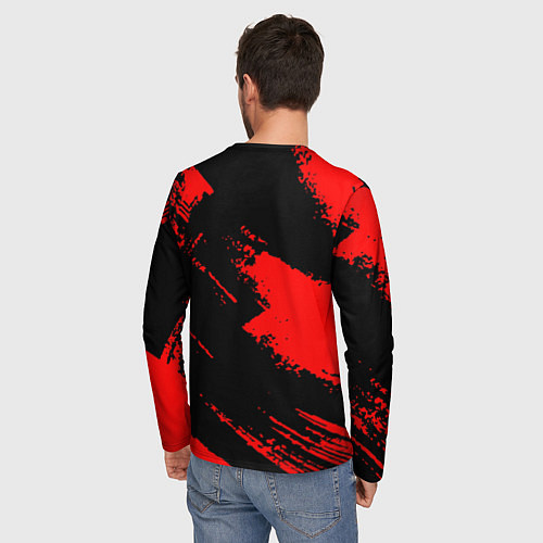 Мужской лонгслив Манчестер Юнайтед фк / 3D-принт – фото 4