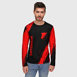 Лонгслив мужской Hoffenheim - red gradient вертикально, цвет: 3D-принт — фото 2